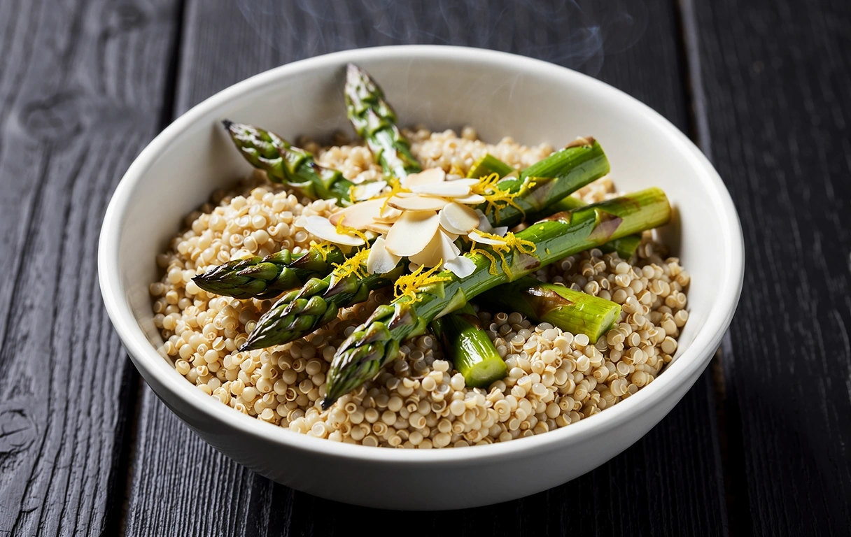 Frühlings-Quinoa mit Spargel